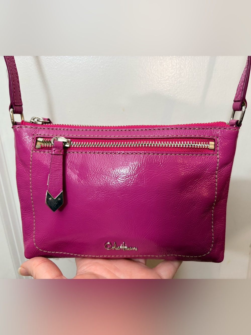 Cole Haan Magenta Patent Leather Crossbody